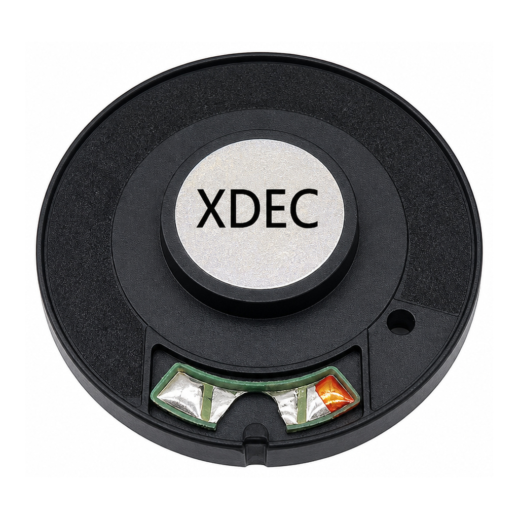 40×6.3H mm 耳机扬声器 32Ω 50mW/80mW - Back View (XDEC 耳机扬声器)