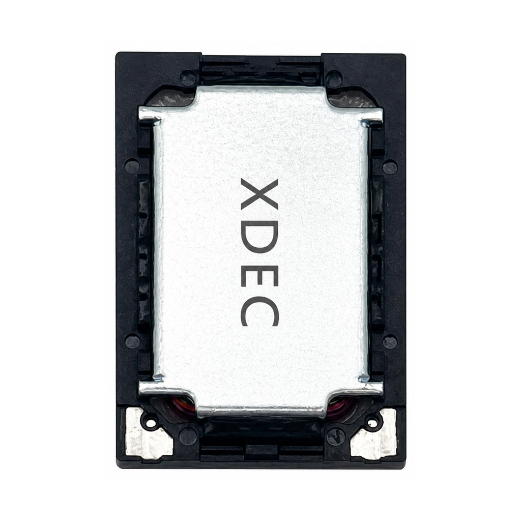 17×12×2.5H mm 跑道型微型喇叭 8Ω 1W/1.2W - Back View (XDEC 微型扬声器)