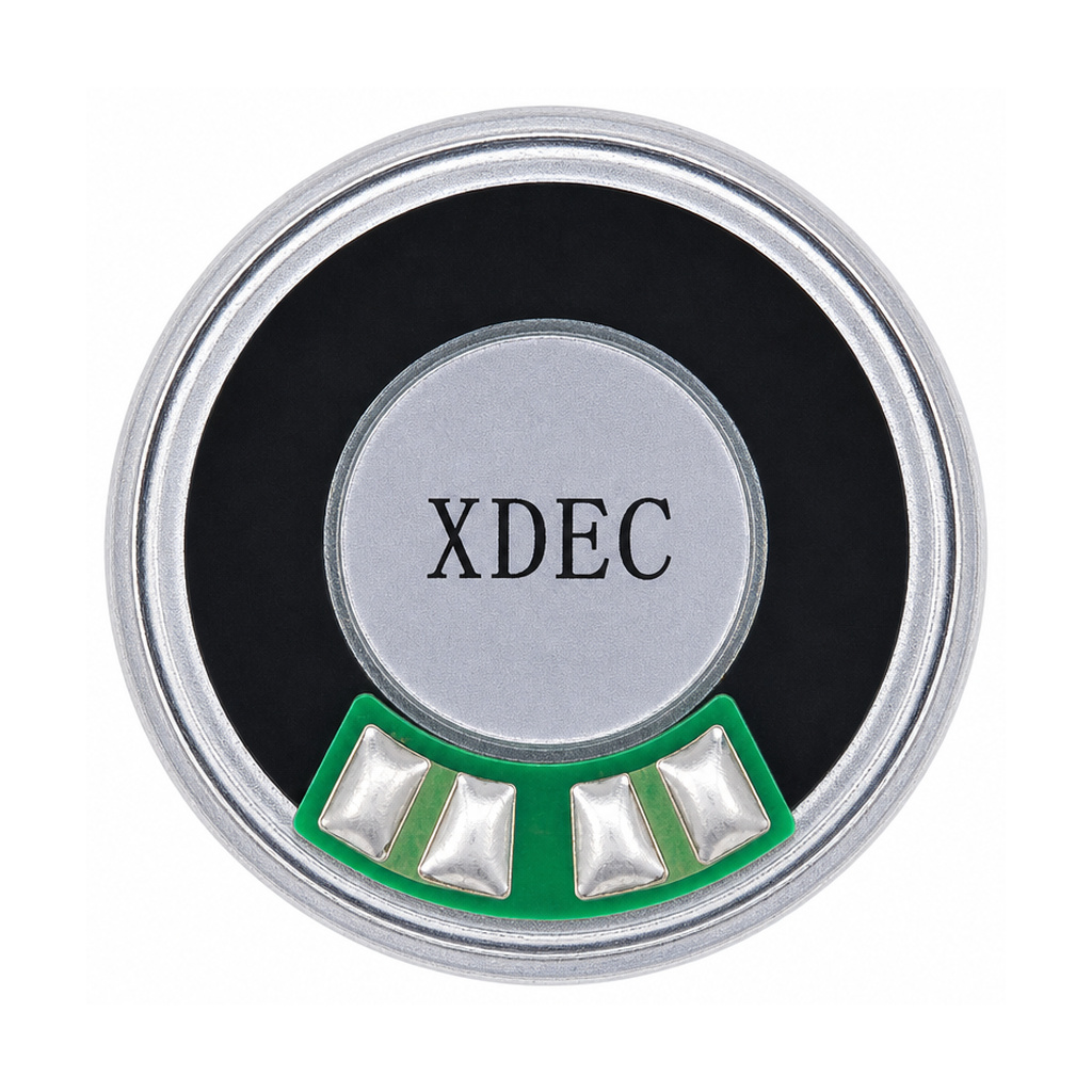27×4.9H mm 麦拉喇叭 64Ω 0.25W/0.35W - Back View (XDEC 麦拉扬声器)